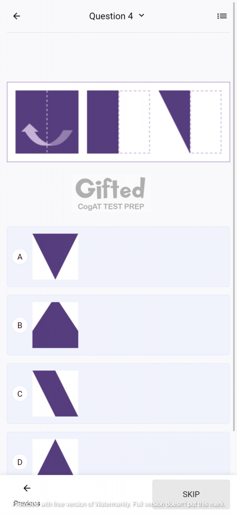 picture based CogAT sample questions