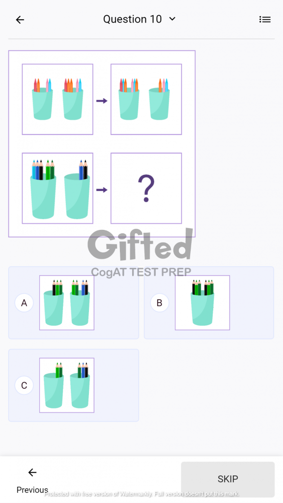 Online CogAT Test Prep for Number Analogies Grade 2 