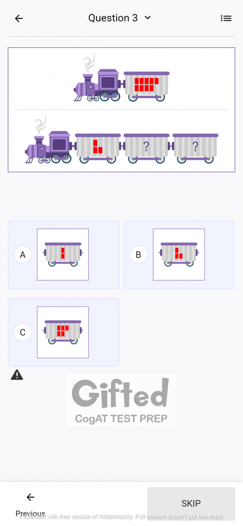 Grade 1 CogAT Practice Questions for Number Puzzles