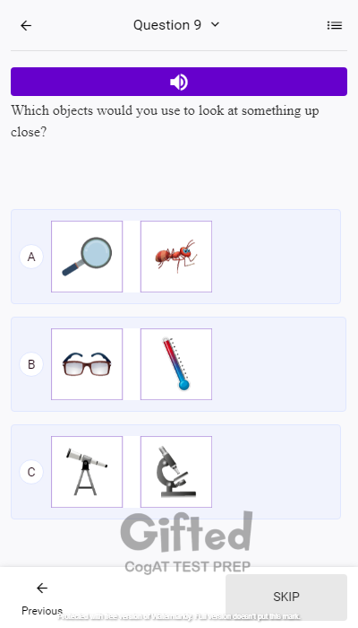 CogAT Sentence Completion Grade 2 Practice Questions