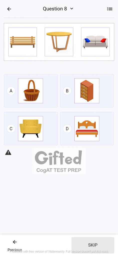 Gifted Workbook for CogAT kindergarten