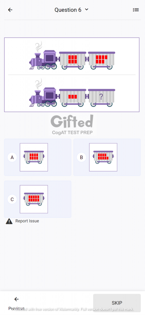 gifted kindergarten questions