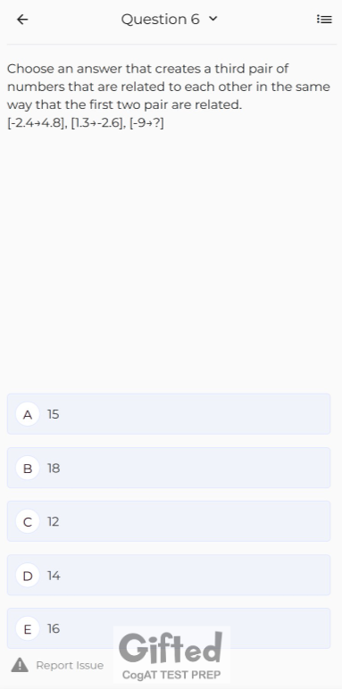 Number analogy answer key and reasoning
