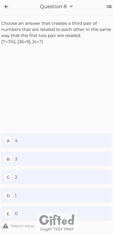 Level 13 number analogies example