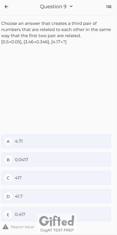 Easy vs hard number analogy comparison