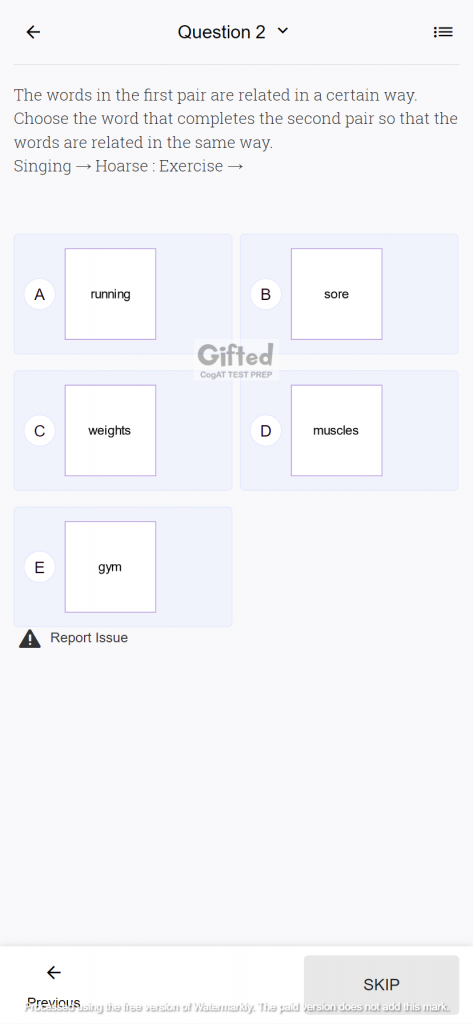 gifted test practice
