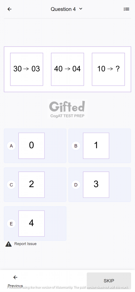 gifted practice test for grade 3