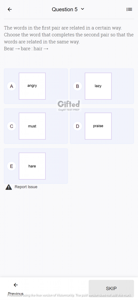 gifted test