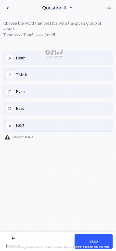gifted practice test for grade 4