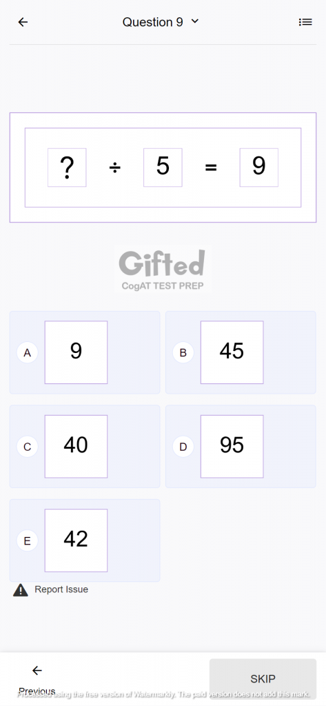 CogAT verbal sample questions for Grade 3