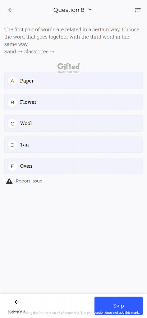 gifted practice test