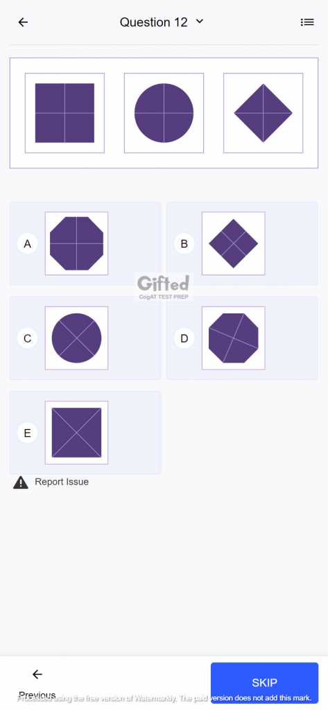 CogAT test 1st grade