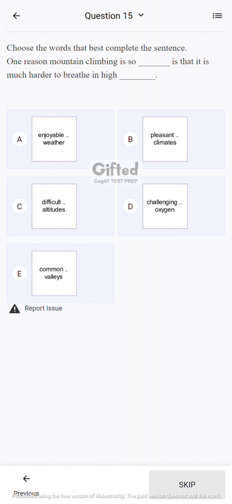 cogat picture classification