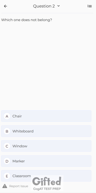 Verbal classification example with answer