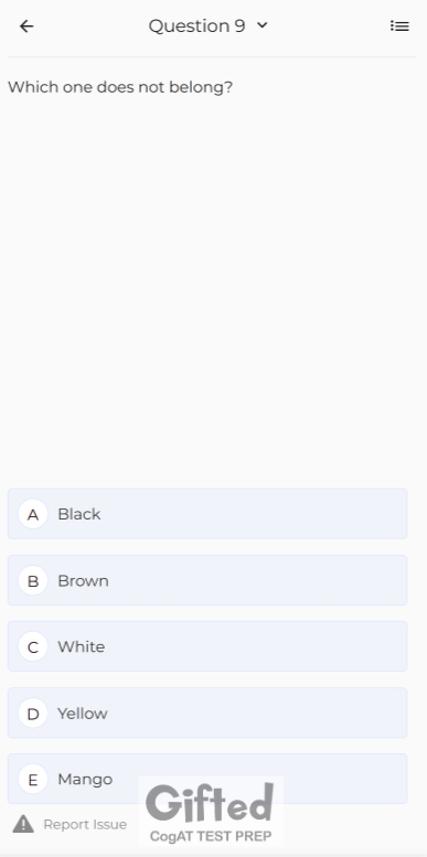 Level 14 verbal classification example