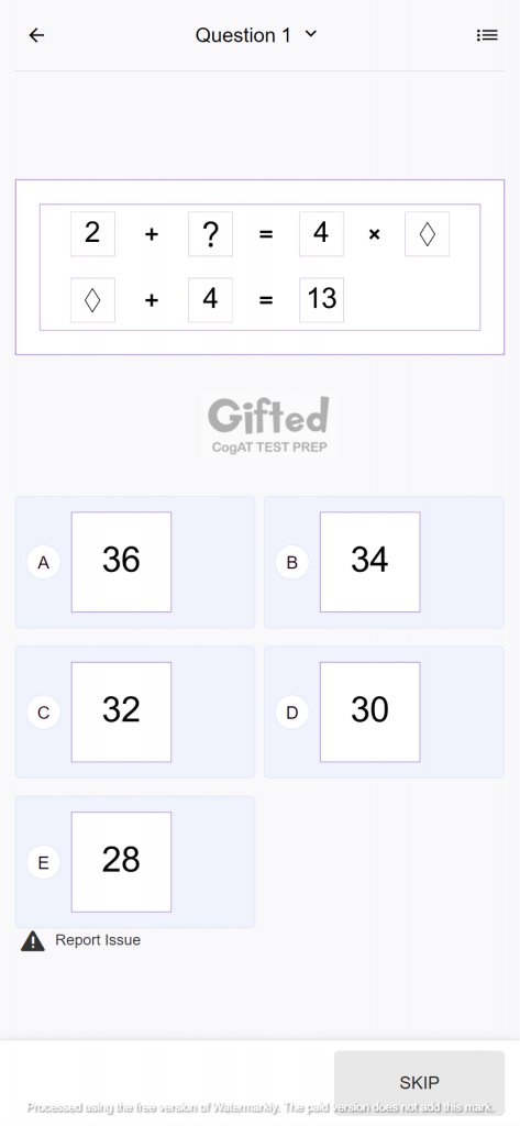 gifted quantitative battery
