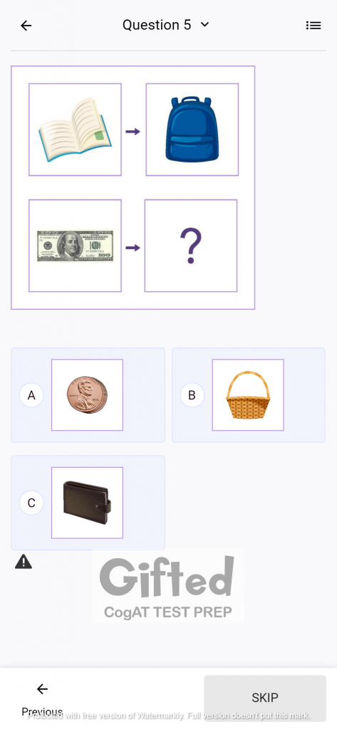 Free Picture Based Sample Questions for Kindergarten