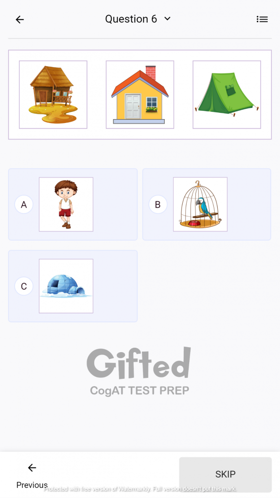 Second Grade CogAT Gifted Practice Questions