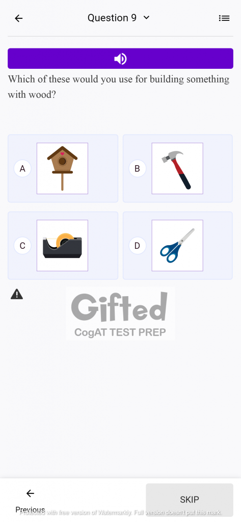 Free Cognitive Ability Test Practice For Kindergarten