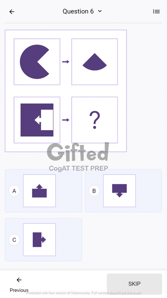Free Cogat practice grade 2 test