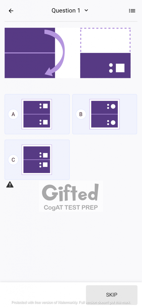 Paper Folding Cogat Test Prep Kindergarten Practice Question