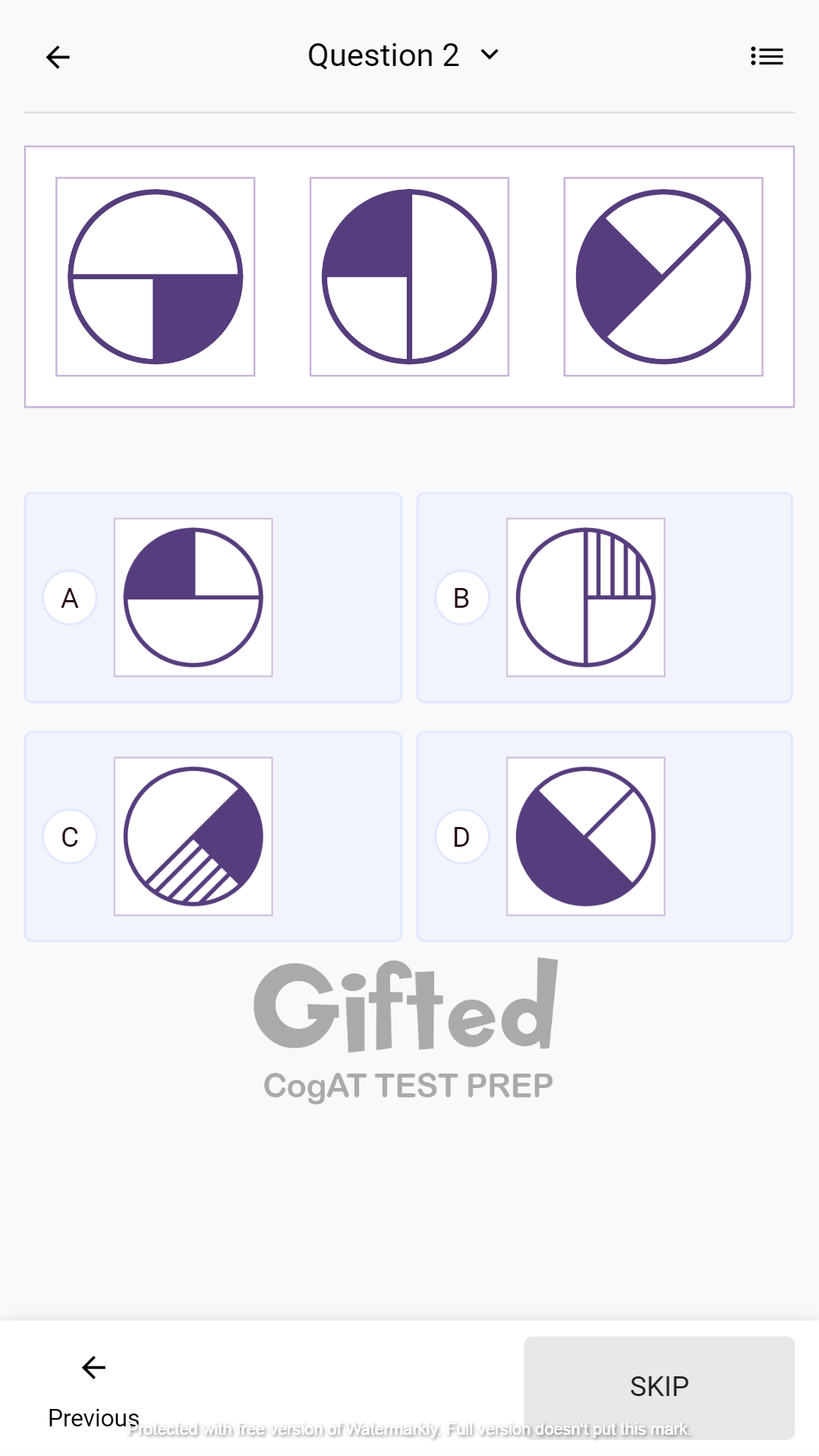 Online cogat nonverbal practice test for grade 2