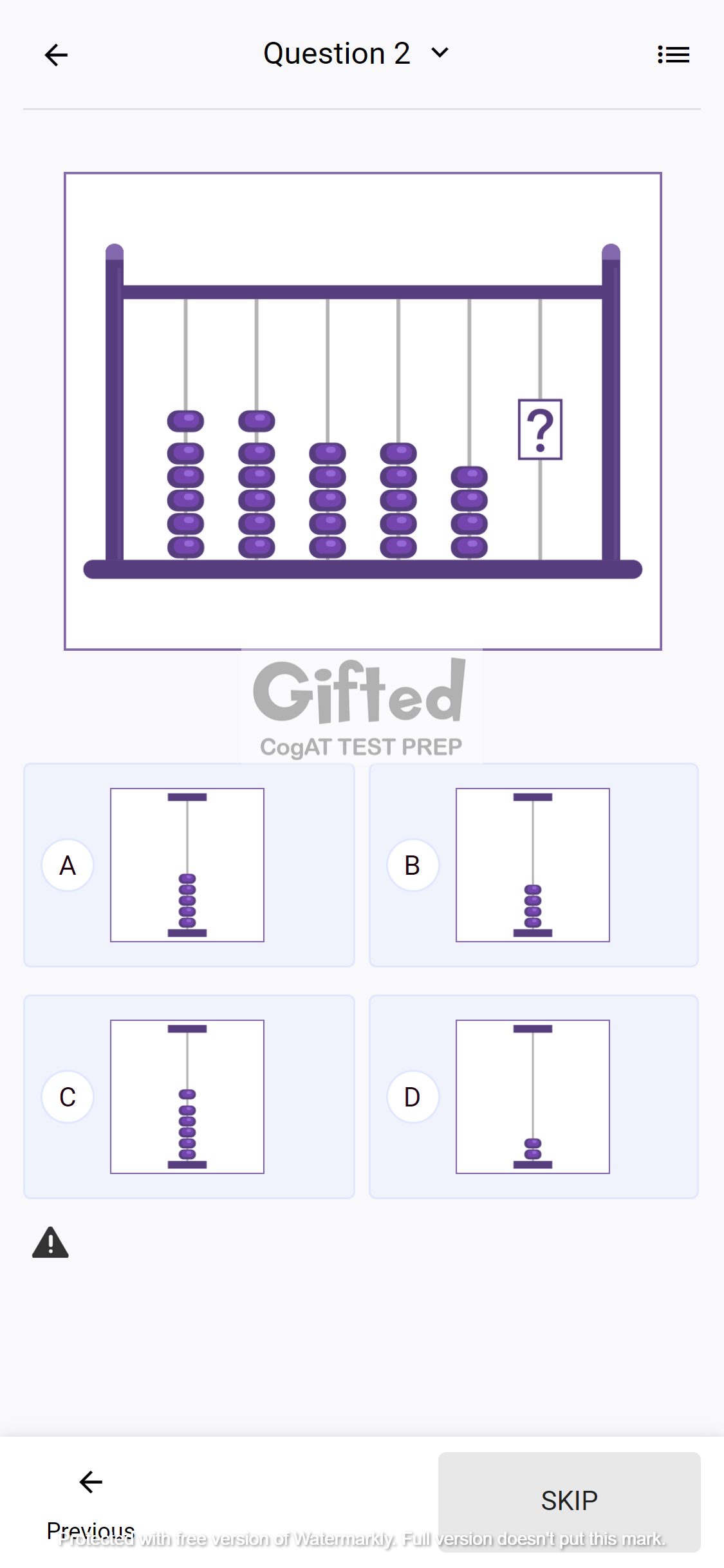 Grade 1 quantitative gifted cogat test practice questions