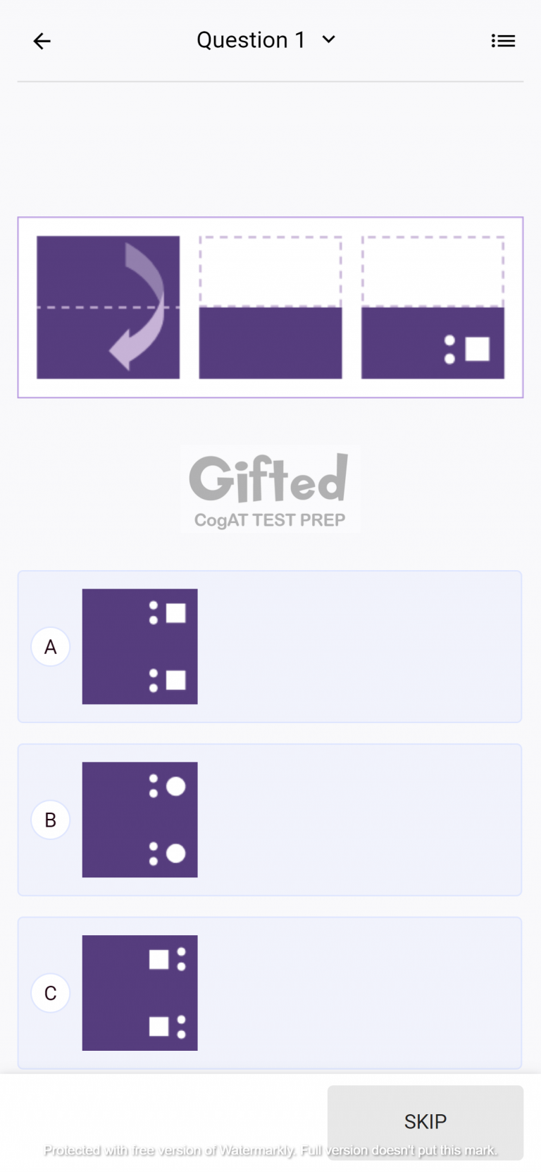 Free cogat test sample questions for kindergarten by gifted