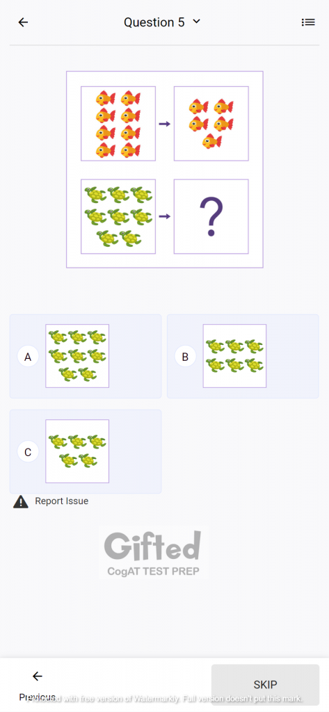 cogat grade 1 sample questions