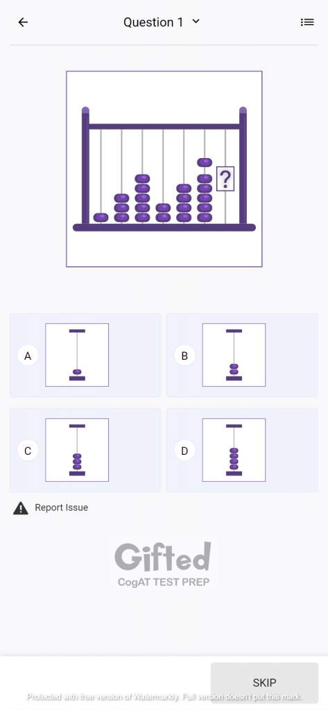 cogat sample questions