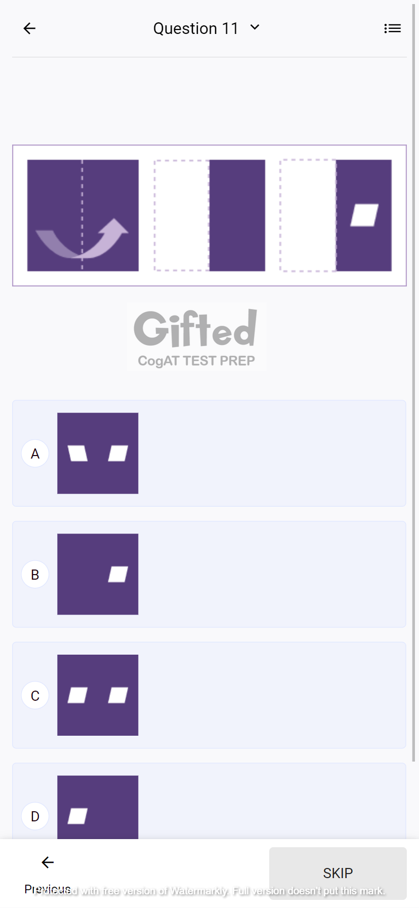 Free cogat nonverbal sample questions for kindergarten