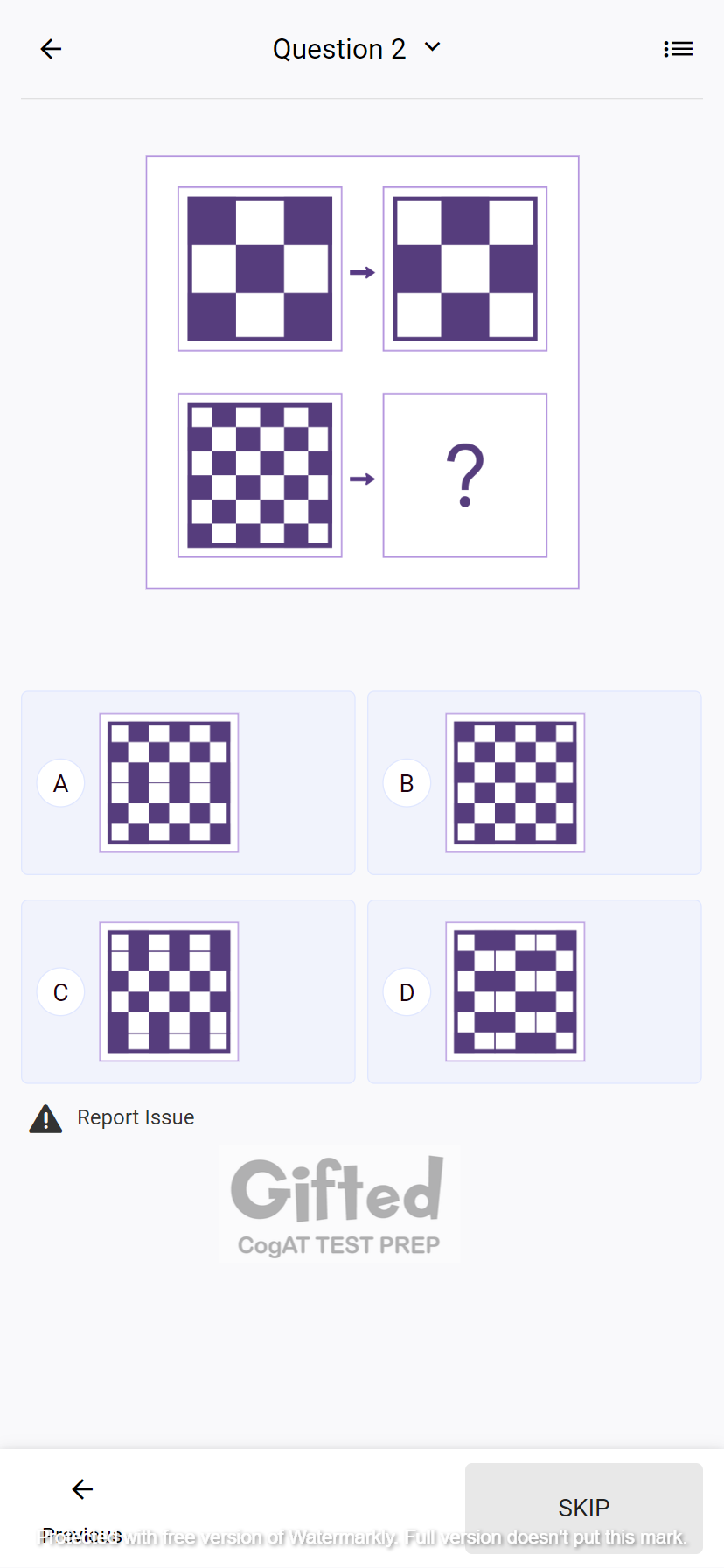 Cogat nonverbal sample practice questions by gifted app