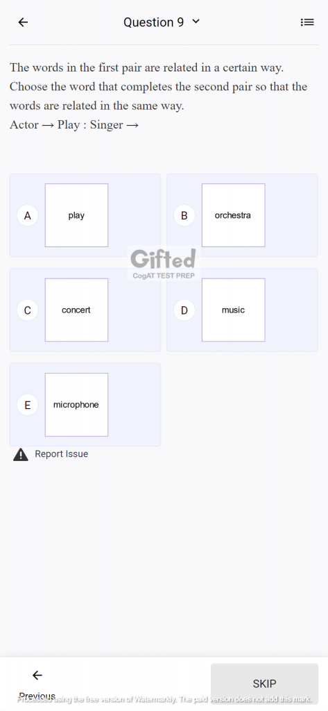 gifted practice test for grade 4