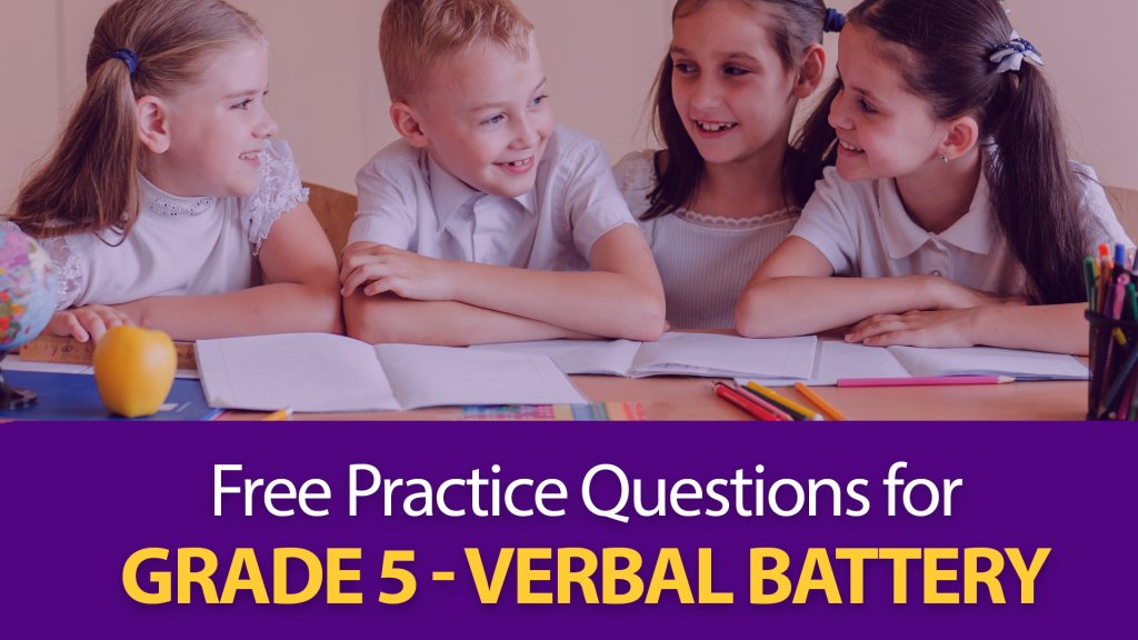 verbal practice questions for grade 5