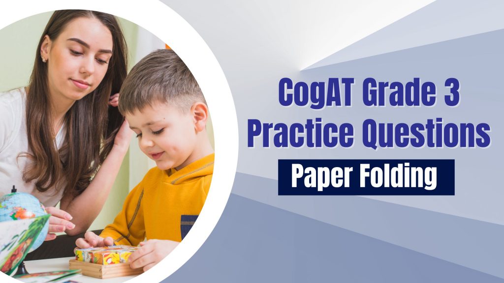 CogAT practice questions from paper folding