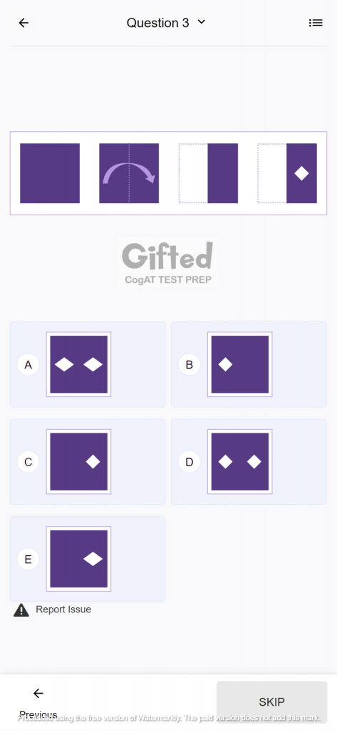 gifted test sample questions