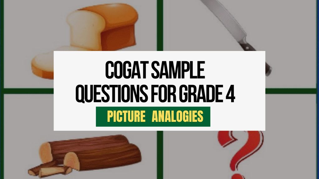 CogAT practice test for grade 4 - picture analogies